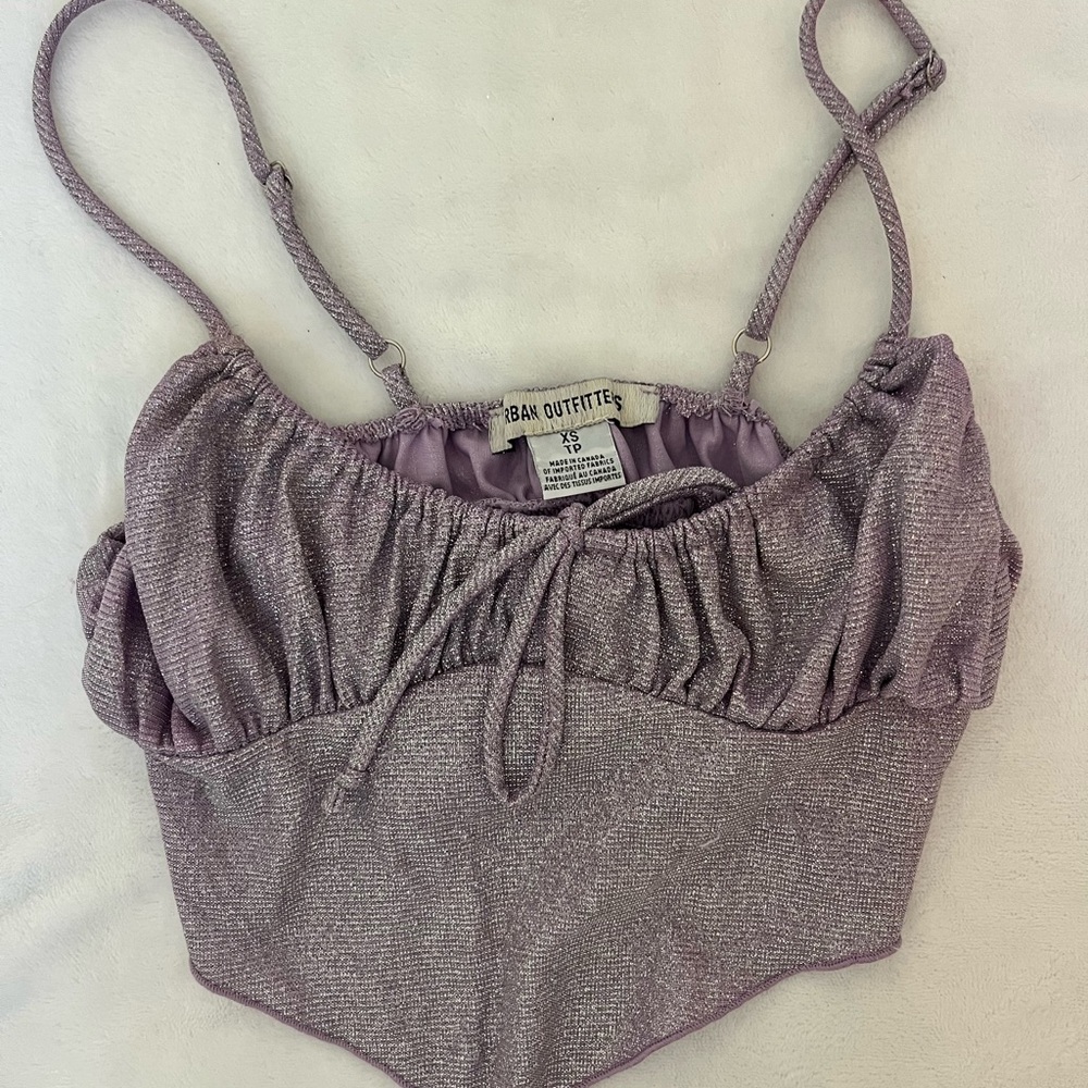 Urban Outfitters Purple Ruched Camisole Top